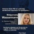 Spotkanie z Panią Małgorzatą Wassermann, córką śp. Ministra Zbigniewa Wassermann