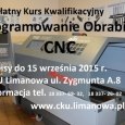 Bezpłatny Kurs Kwalifikacyjny Programowanie Obrabiarek CNC