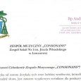 List Biskupa Andrzeja Jeża do członków Zespołu Muzycznego Consonans