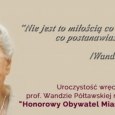 Zapraszamy na spotkanie z prof. Wandą Półtawską